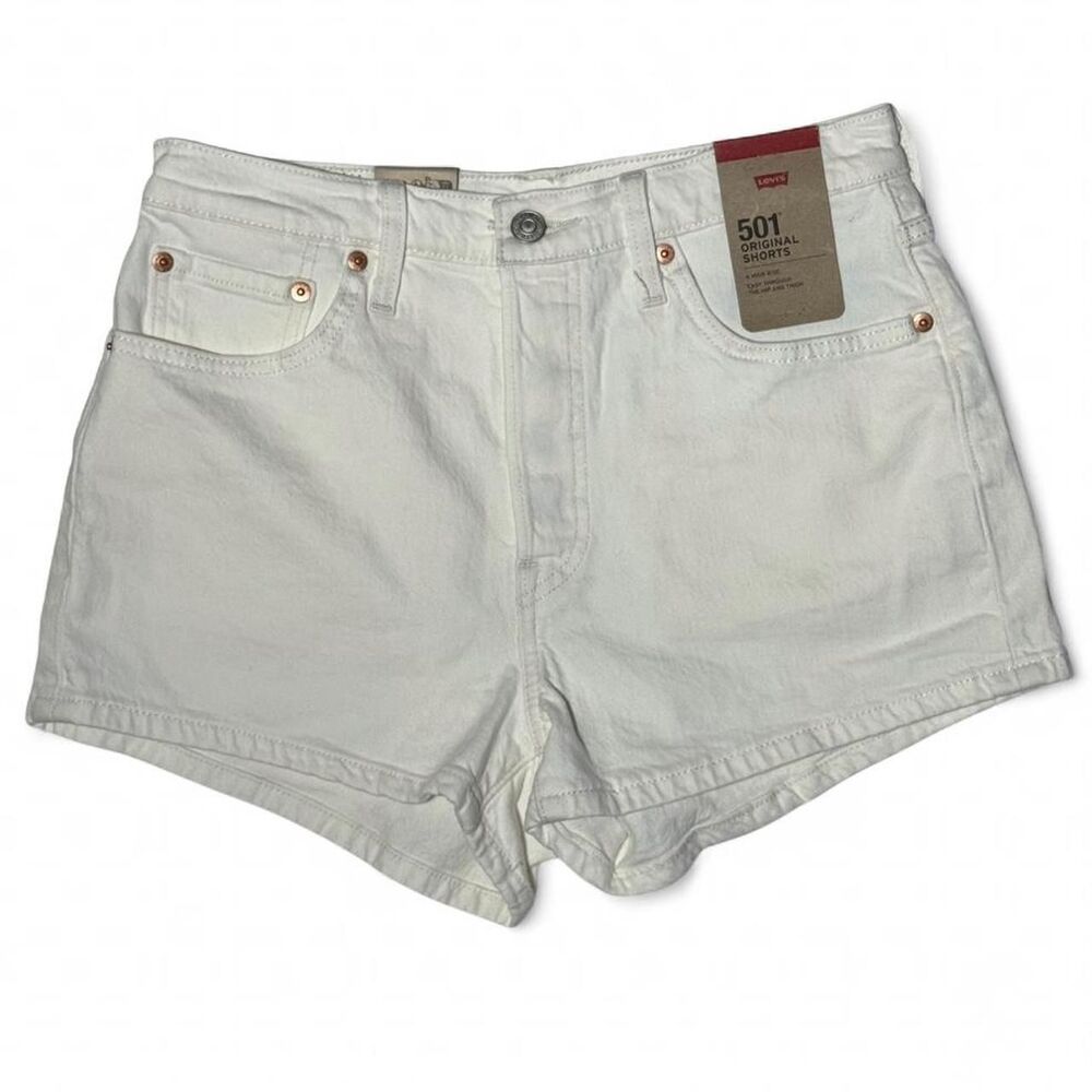 Levi's Brand New 501 White Button Fly Shorts Women’s Size 28 Denim